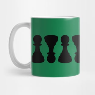 Black And Green Pattern Chessboard Pieces Mug